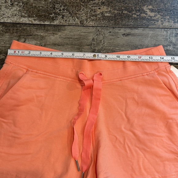 Athleta Shorts Womens Small Orange Balance 4 Inch Shortie Pockets Vaca Beach NEW - Picture 11 of 14